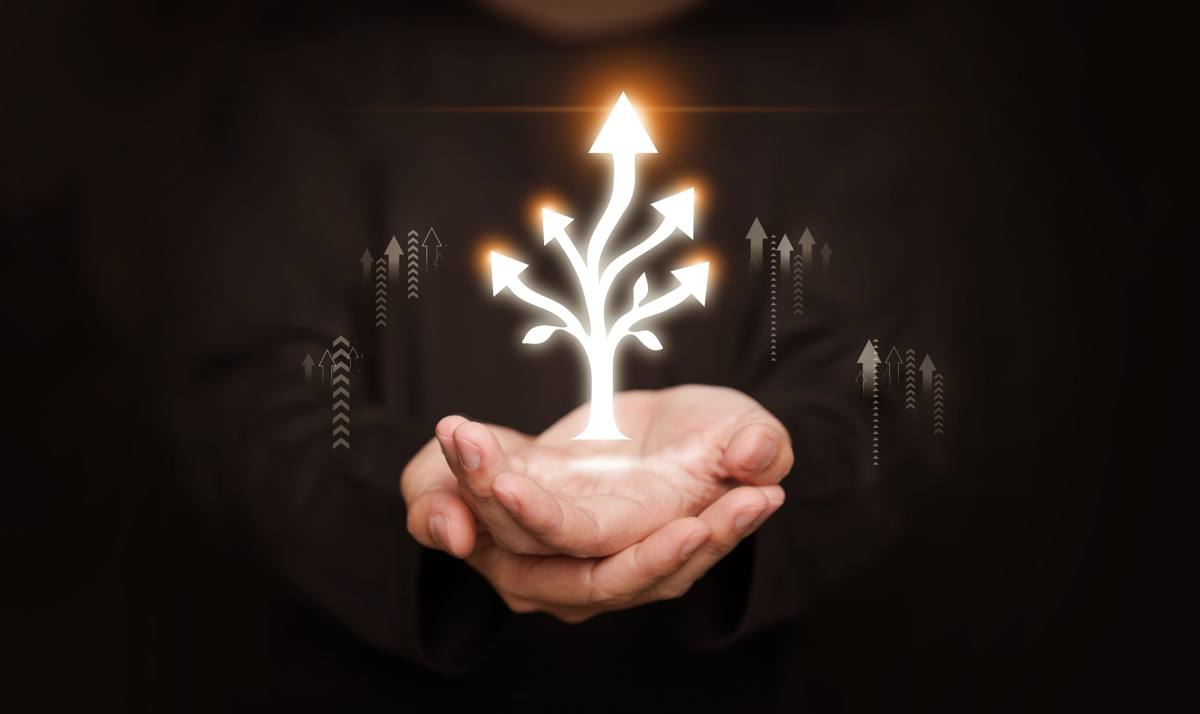 Growth symbol held in a hand